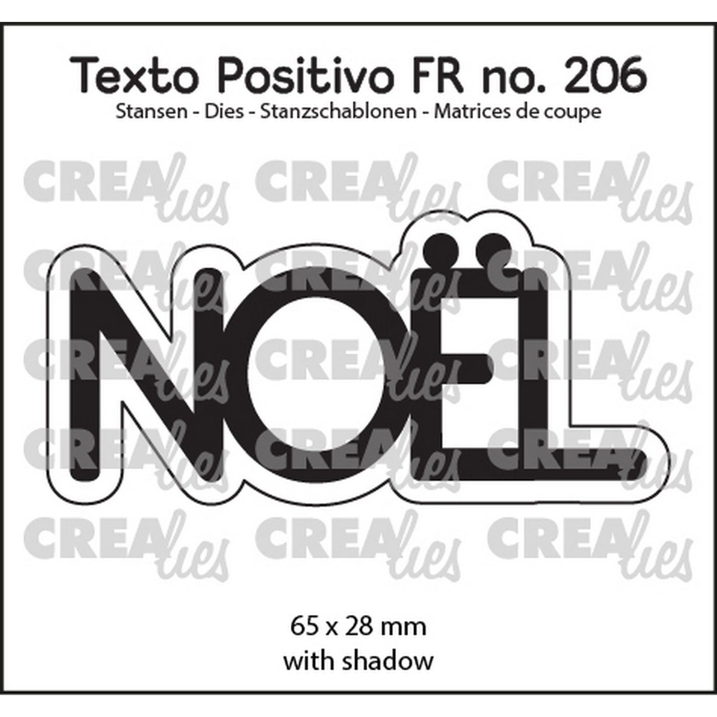 Crealies • texto positivo snijmallen noël