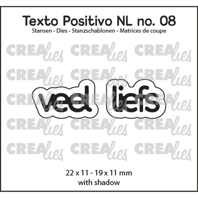 Crealies • testo positivo fustelle con tanto amore