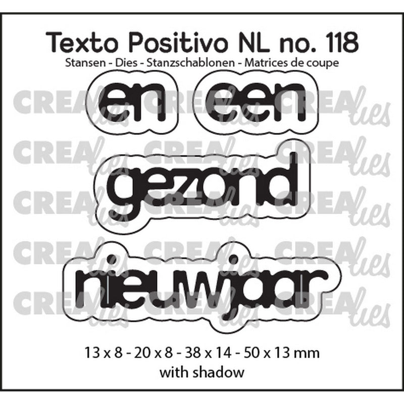 Crealies • texto positivo nl dies en een gezond nieuwjaar