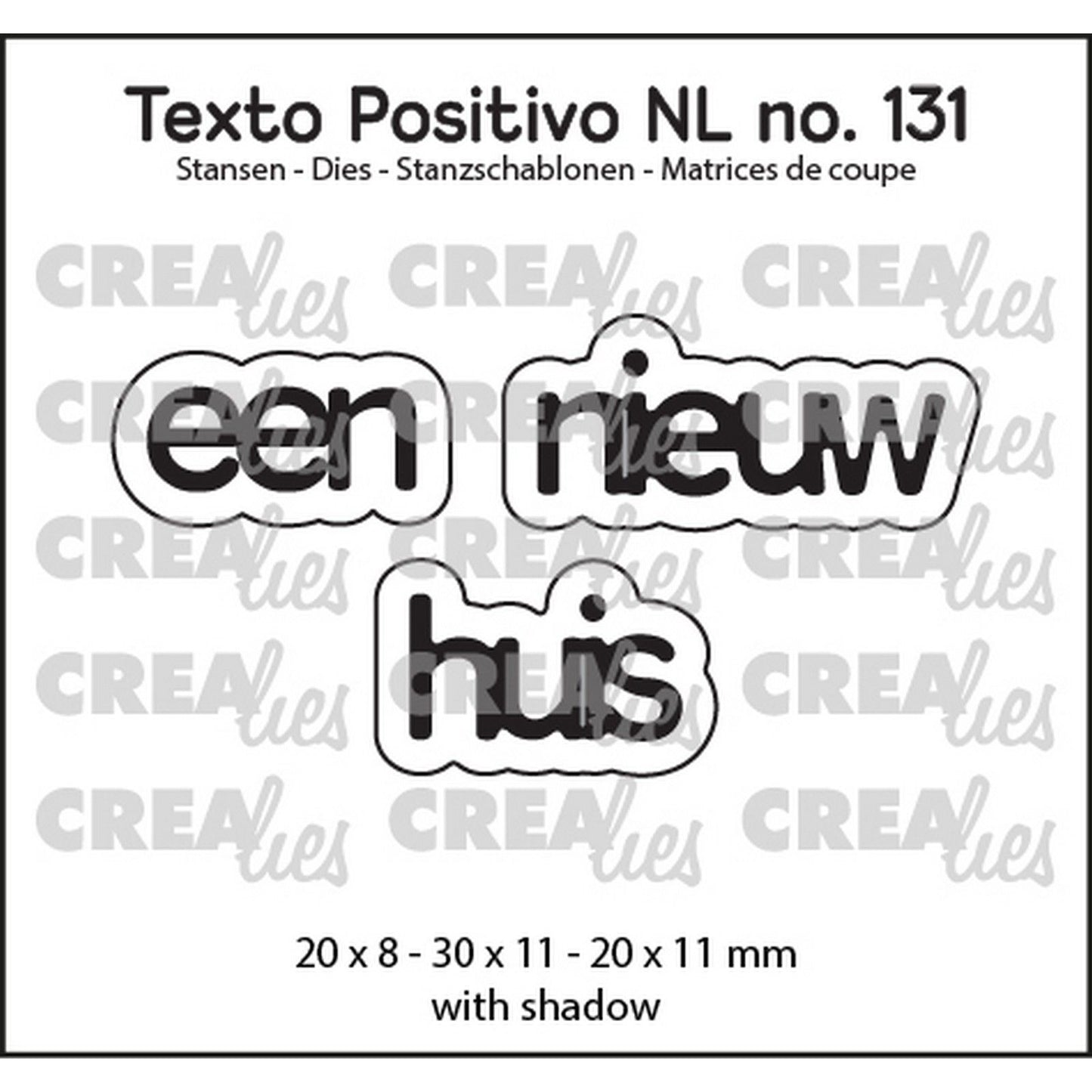 Crealies • testo positivo modello di taglio una nuova casa