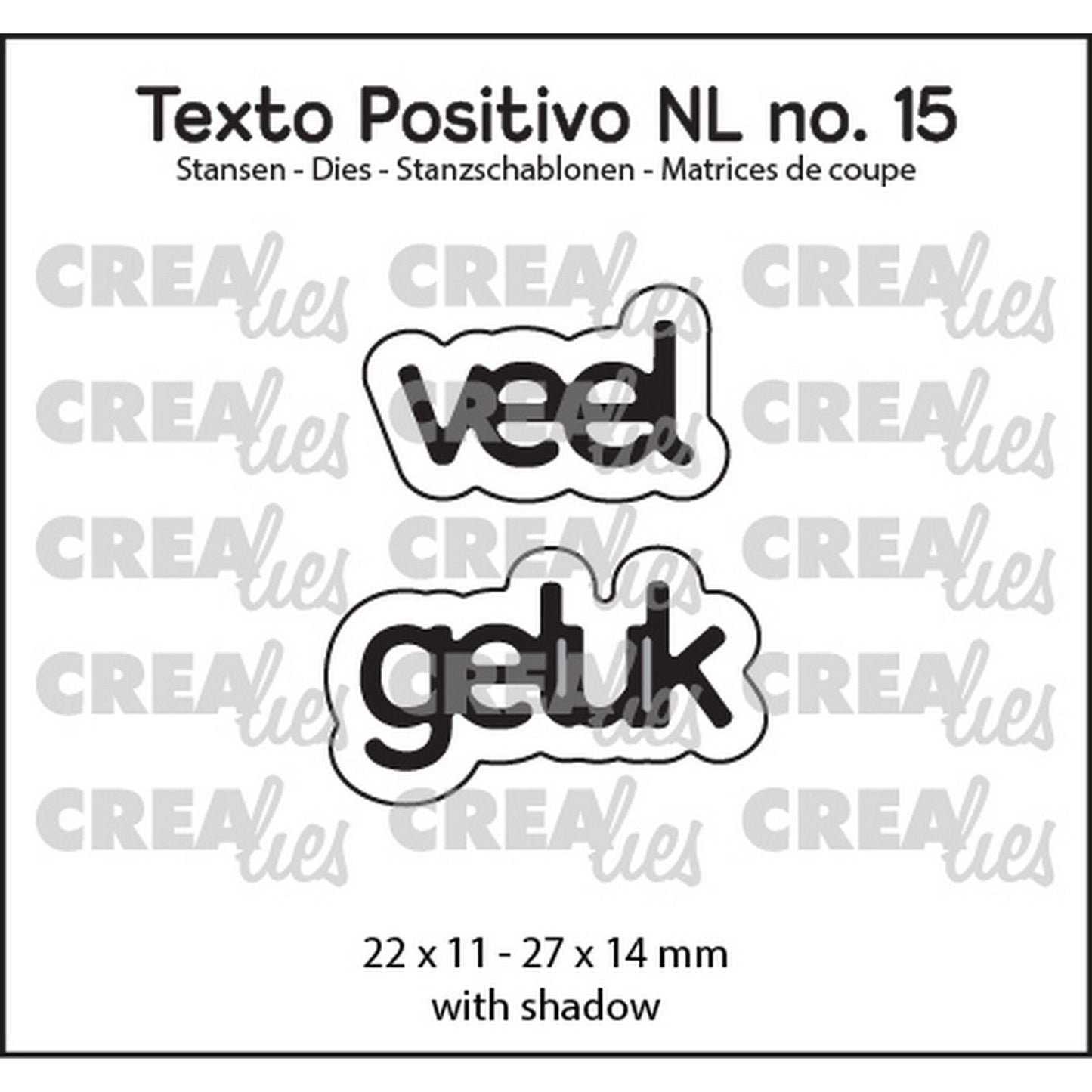 Crealies • texto positivo troqueles corte buena suerte
