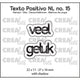 Crealies • texto positivo snijmallen veel geluk
