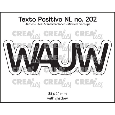 Crealies • texto positivo snijmal wauw