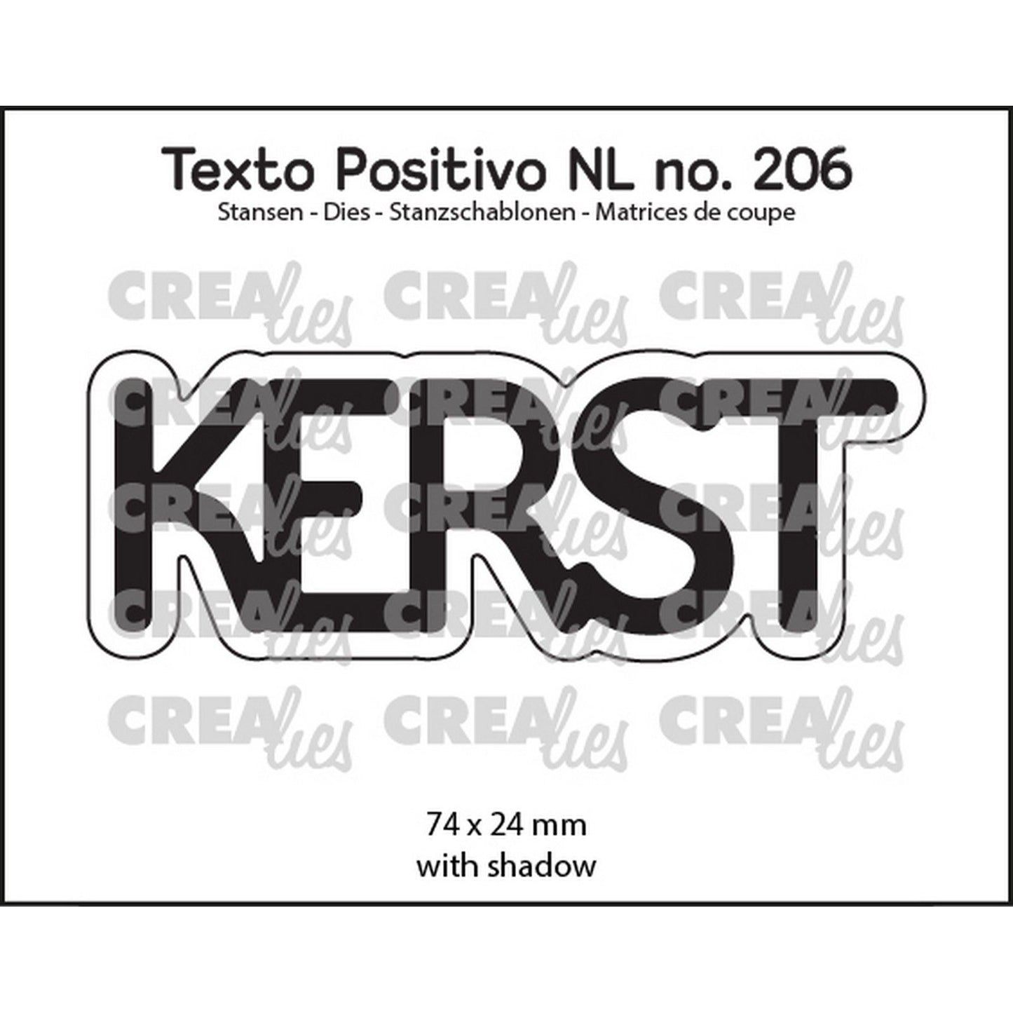 Crealies • texto positivo troqueles corte Navidad
