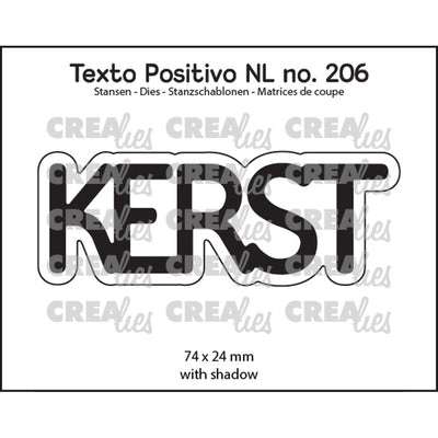 Crealies • texto positivo snijmallen kerst