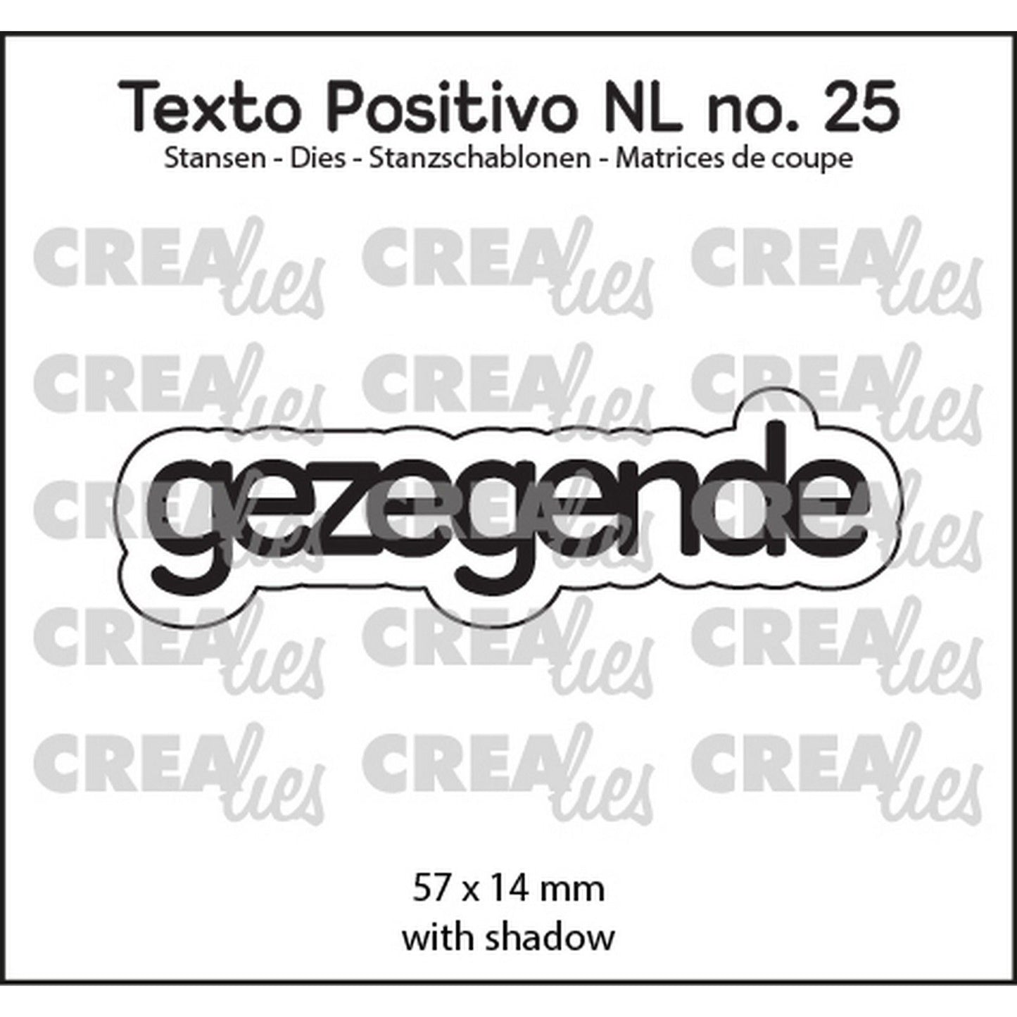 Crealies • texto positivo troqueles de corte bendita