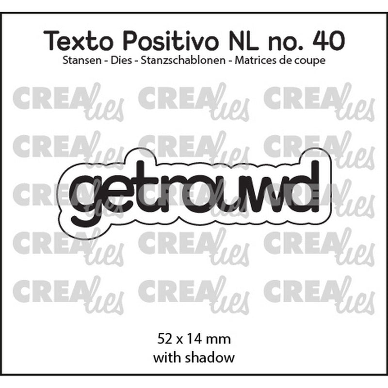 Crealies • texto positivo troqueles de corte casados