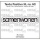 Crealies • texto positivo snijmallen samenwonen