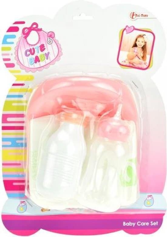 Barattolo toi-toys, bevendo bottiglia e pannolino per ragazze bambole