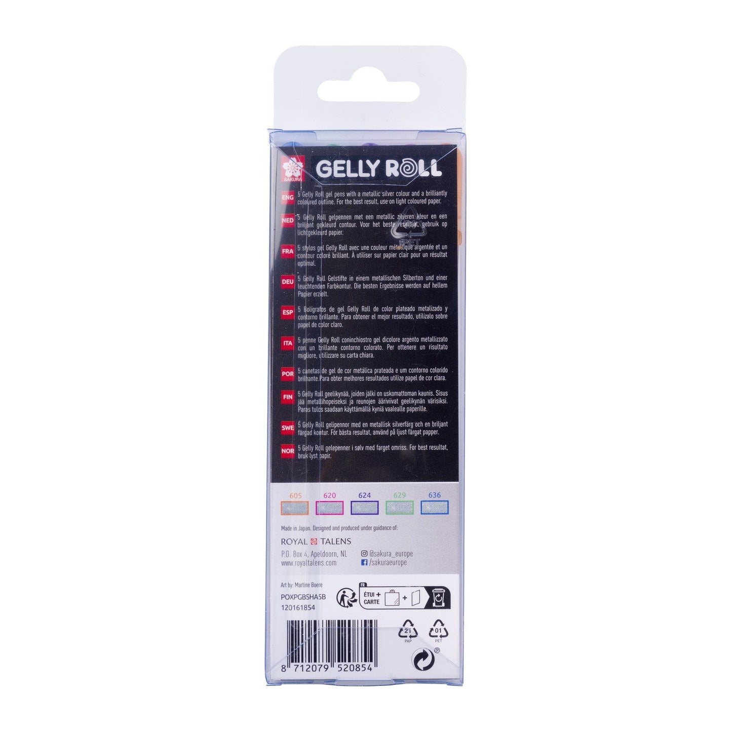 Sakura • gelly roll gel pen silver shadow set