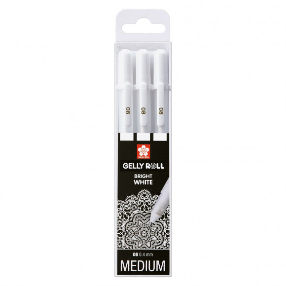Sakura • penna gel gelly roll 08 bianca 3 pezzi