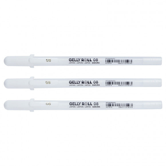 Sakura • penna gel gelly roll 08 bianca 3 pezzi