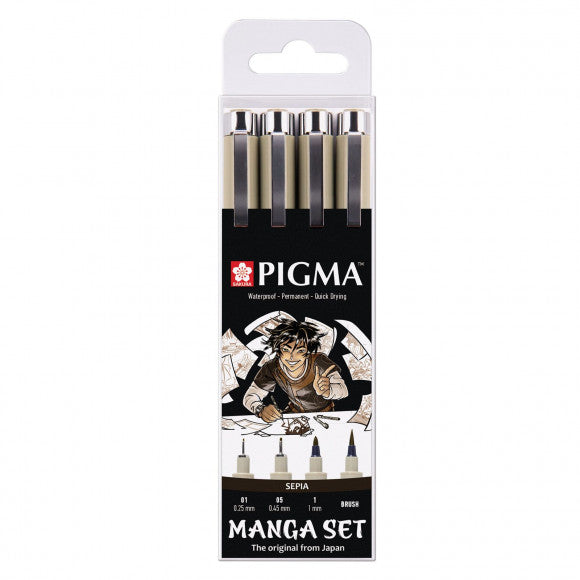 Sakura • set manga pigma micron seppia 4 pezzi