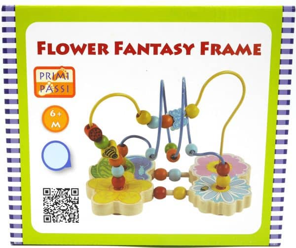 Marco de cuentas florales de madera Jonotoys primi passi