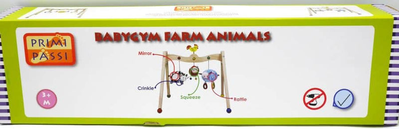 Jonotoys primi passi gimnasio para bebés con animales de madera