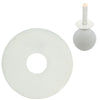 Anello per candela Stjernsund loua bianco lucido 9 cm | 24 pezzi