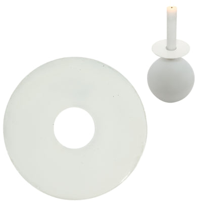 Anello per candela Stjernsund loua bianco lucido 9 cm | 24 pezzi