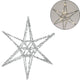 Stella di Natale LED a batteria color argento 30 cm | 12 pezzi