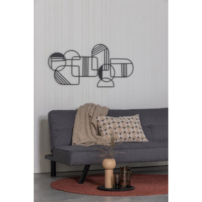 Woood bepurehome schaal joah metaal zwart 35 cm | 4 stuks