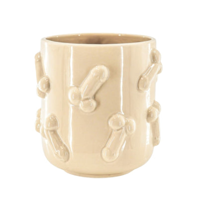 Housevitamin bloempot dick beige 17,5 cm | 8 stuks