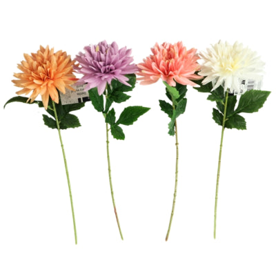Dalia fiore artificiale 69 cm 4 assortiti | 24 pezzi