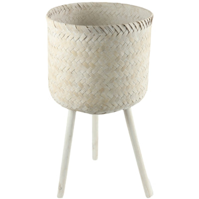 Vaso da fiori Countryfield su piede rosita crema 73 cm | 2 pezzi