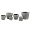 Ptmd vaso da fiori beire s ikat stampa bianco e nero 10 cm | 12 pezzi