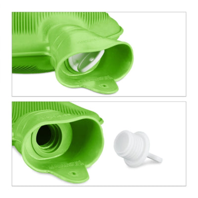 Borsa dell'acqua calda Relaxdays verde 2 l | 6 pezzi