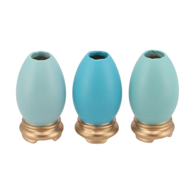 Daan bentwood Easter decoration Easter egg blue 11.5 cm 3 assorted | 12 pieces