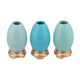 Daan decorazione pasquale in legno curvato Uovo di Pasqua blu 11,5 cm 3 assortiti | 12 pezzi
