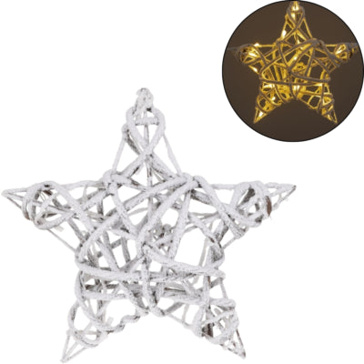 Stella di Natale LED a batteria neve 40 cm | 12 pezzi