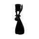 Candeliere Daan in legno curvato dobra nero 14 cm | 9 pezzi