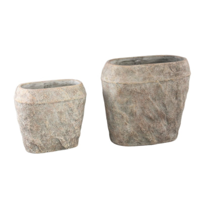 Ptmd vaso da fiori lourdes crema 30 cm | 2 pezzi