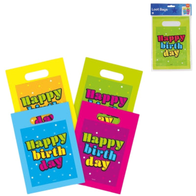 Folat geschenktas happy birthday 23 cm 8 stuks | 24 stuks