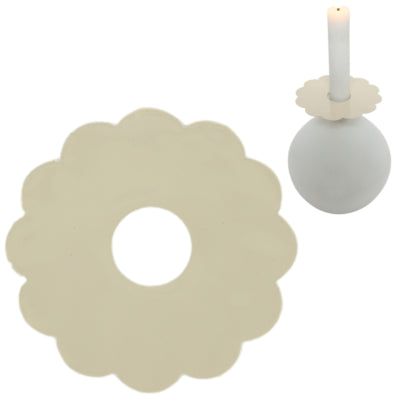 Anillo para vela Stjernsund flor de loua beige brillo 9,3 cm | 24 piezas