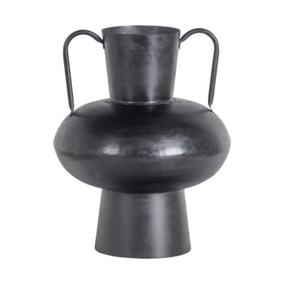 Vaso in legno vere metal nero 37 cm | 4 pezzi