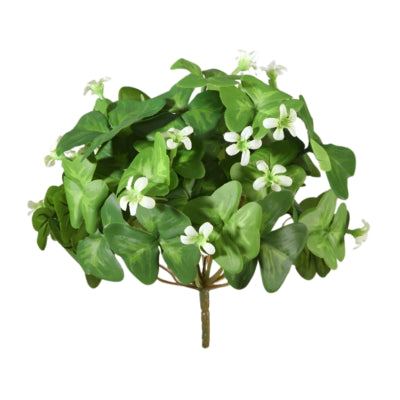 Cespuglio artificiale di oxalis bianco 20 cm | 12 pezzi