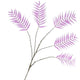 Daan kromhout kunsttak palm leaf zijde lila 125 cm | 6 stuks
