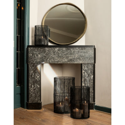 Ptmd lanterna javi metallo nero 50 cm set da 3 | 2 pezzi