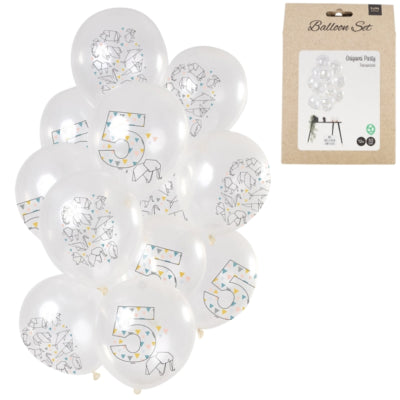 Palloncini folat origami figura 5 anni 30 cm set da 12 | 24 pezzi