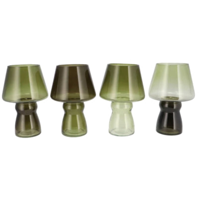 Daan jarrón madera curvada bicolor verde 25 cm 4 surtidos | 4 piezas