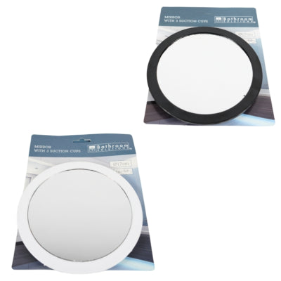 Specchio con ventosa 17 cm 2 assortiti b-choice | 36 pezzi