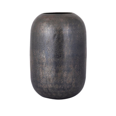 Vaso Ptmd yourne s grigio alluminio 25 cm | 12 pezzi