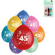 Globos Folat party pop número 45 mezcla de colores 23 cm 8 piezas | 24 piezas