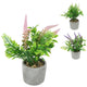 Pianta di lavanda artificiale in vaso di cemento 22 cm 3 assortiti | 12 pezzi
