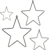 Stelle pendenti natalizie nere 30 cm set da 4 | 10 pezzi