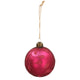 Ngk kerstbal berry leaf glas roze 8 cm | 24 stuks
