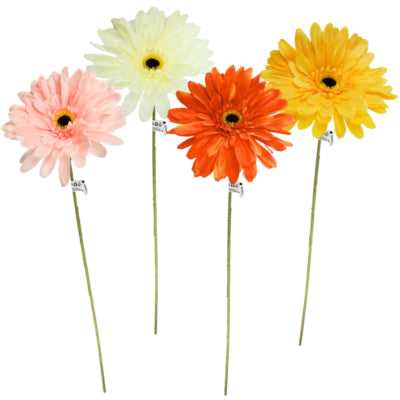 Gerbera fiore artificiale 76 cm 4 assortiti | 48 pezzi