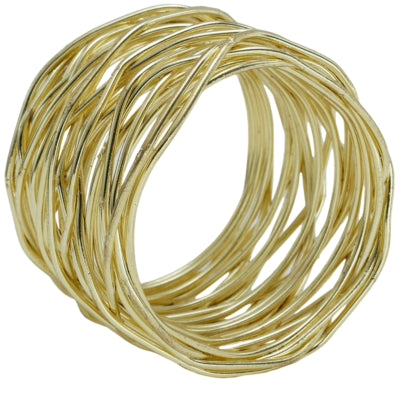 Portatovagliolo Ptmd Christmas pal color oro 5 cm | 24 pezzi
