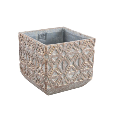 Ptmd vaso da fiori Jenah marrone m 19 cm | 6 pezzi